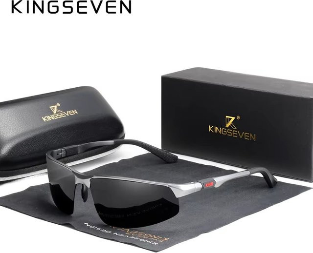 KINGSEVEN Sportsonnenbrille, Vollrand, black, unisex, polarisiert - Bild 1