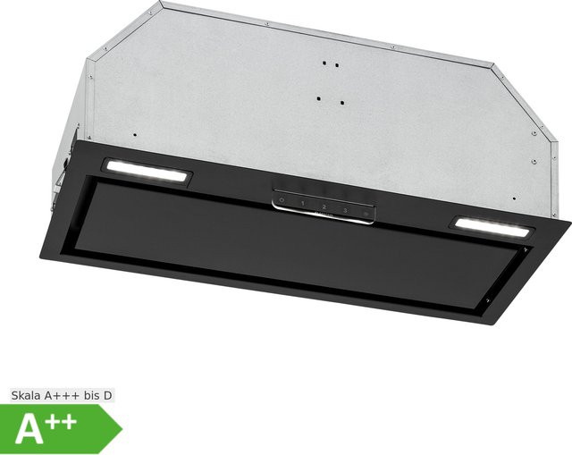 Klarstein Camila Dunstabzugshaube Einbau, Breite: 70 cm, Edelstahl Schwarz, 380 m³/h, LED Touch - Bild 1