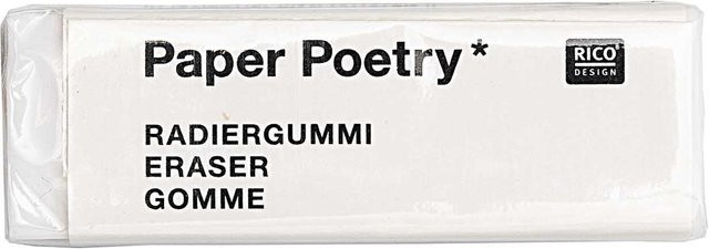 Rico Design Paper Poetry Radiergummi weiß B: 4,5 cm, H: 1,5 cm - Bild 1