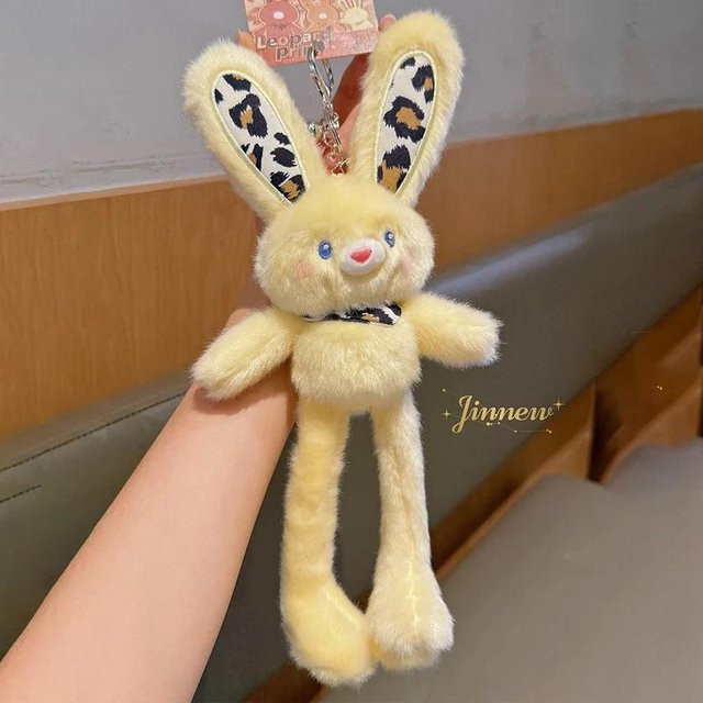 Yiran toy Kaninchen-Schlüsselanhänger, Plüsch-Anhänger, beige, 31cm - Bild 1