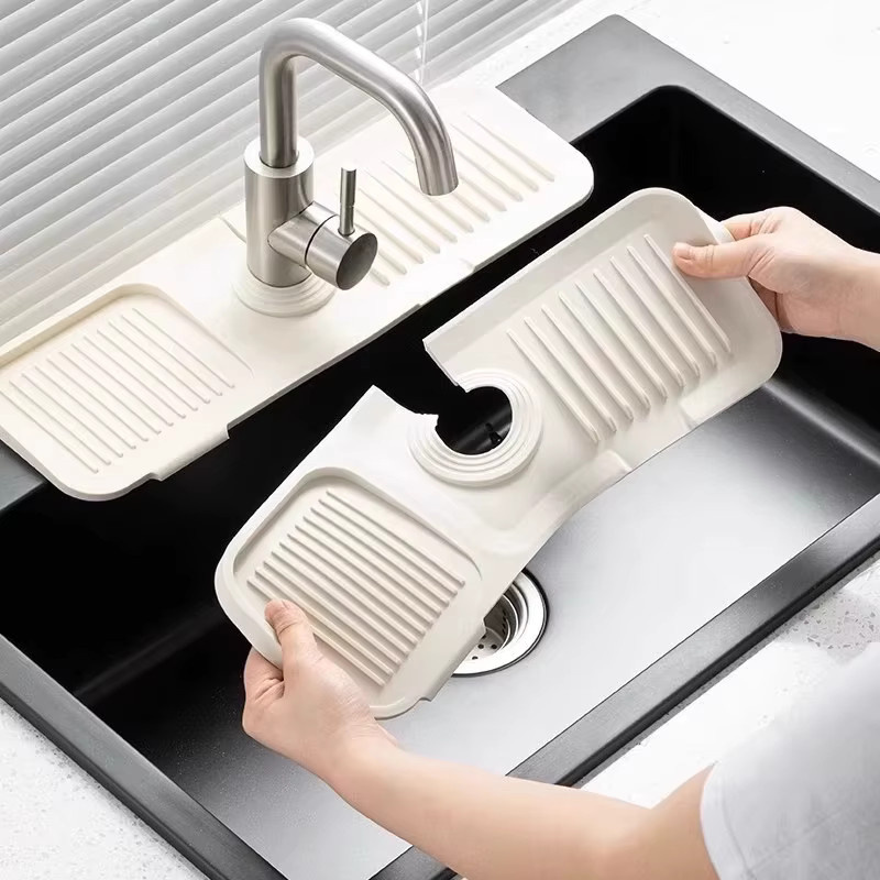 JETTING Silikon Wasserhahn-Abtropfmatte in Grau, rechteckig und zuschneidbar - Bild 3