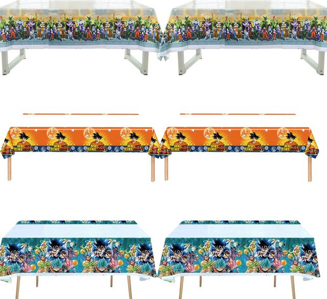Bandai Dragon Ball Einweg-Tischdecke aus PVC, rechteckige Party-Dekoration in Multicolour - Bild 1