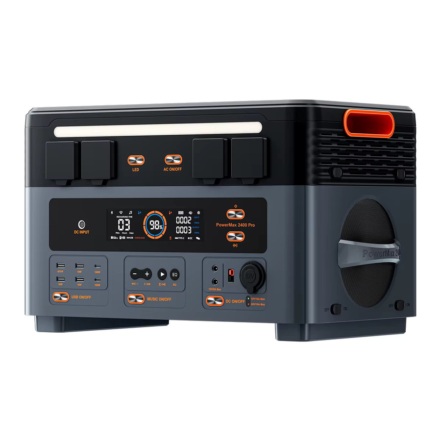 Tragbare Powerstation OSCAL PowerMax 2400Pro 2400W 2016Wh LiFePO4 in Schwarz mit USV-Funktion für Notstromversorgung, Wohnmobil und Camping - Bild 9