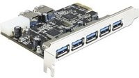 Delock USB 3.0 PCIe Erweiterungskarte mit 5 externen und 2 internen Anschlüssen - Bild 1