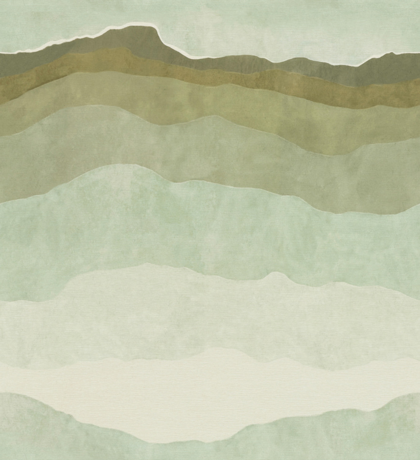 Harlequin Mural Sedimentary Wandbild in Evergreen Green im abstrakten Design - Bild 1