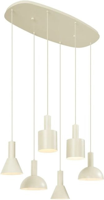 QAZQA Skandinavische Hängelampe Biles in Creme, 6-flammig - Bild 1