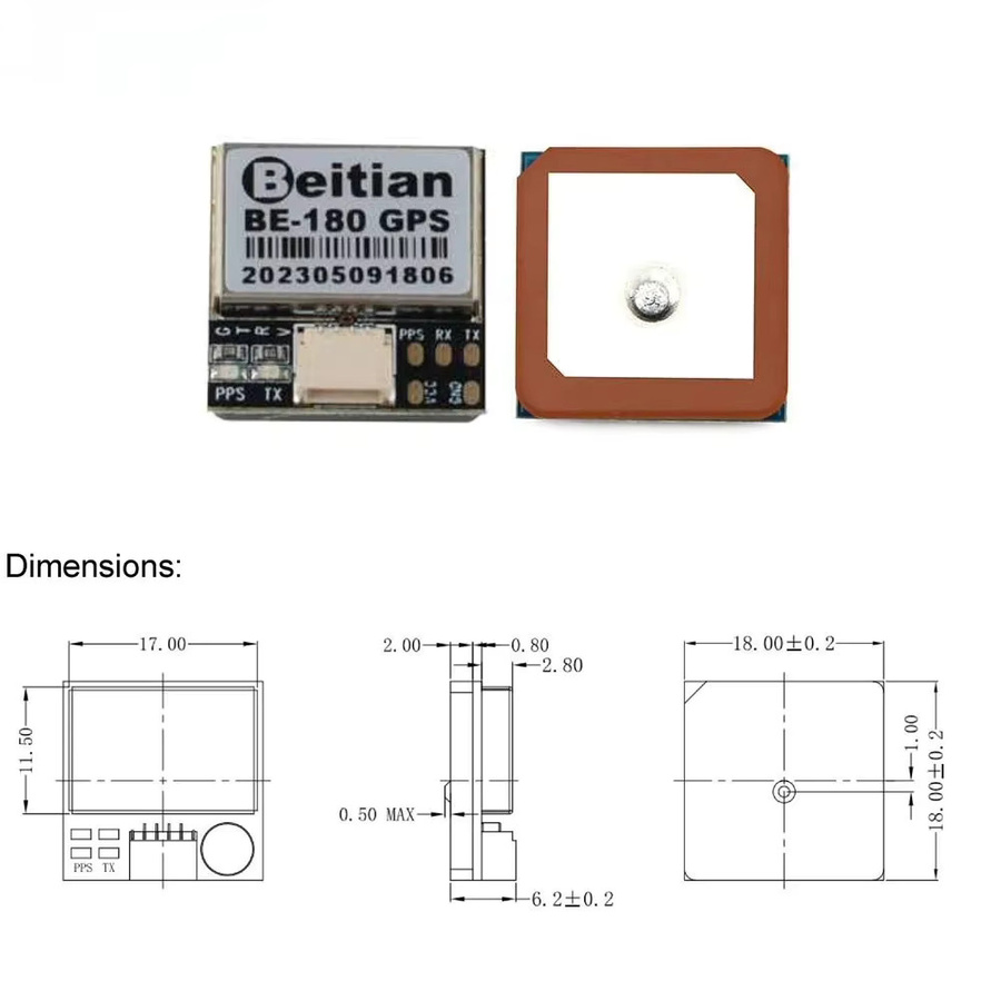 BEITIAN M10 GPS-Modul Galileo GNSS-Empfänger mit Ultra-Low Power TTL Level für Fahrzeugverfolgung und Drohnen - Bild 1