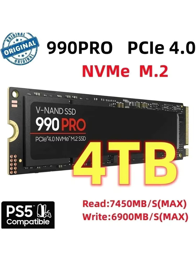Samsung 990 PRO NVMe M.2 SSD PCIe Gen4 interne Laufwerke in Schwarz - Bild 4
