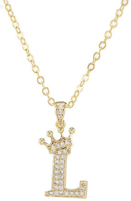 YULIN Halskette, Edelstahl, Gold, Zirkonia, Unisex - Bild 1
