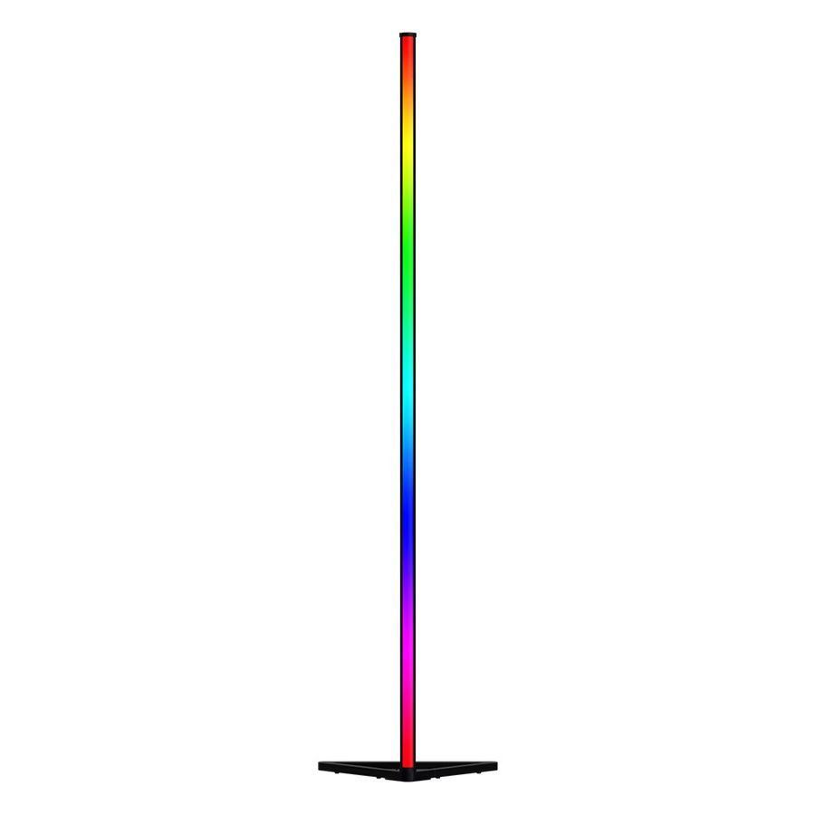 Lumtang RGB-LED-Stehleuchte in Schwarz, moderne Eck-Bodenlampe mit dimmbarer Stimmungsbeleuchtung, Höhe: 140 cm - Bild 4