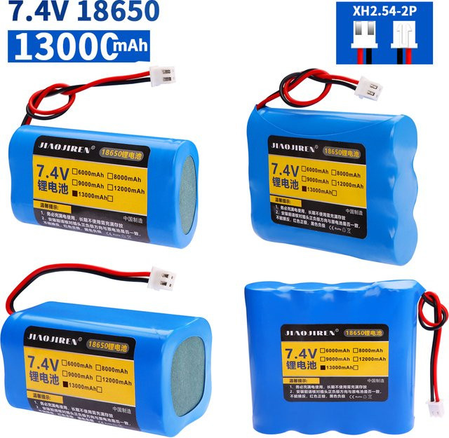 Jiaojiren Lithium-Akku 7,4 V 13000 mAh mit XH-2P Stecker in Blau für Megaphon Lautsprecher Zubehör - Bild 1