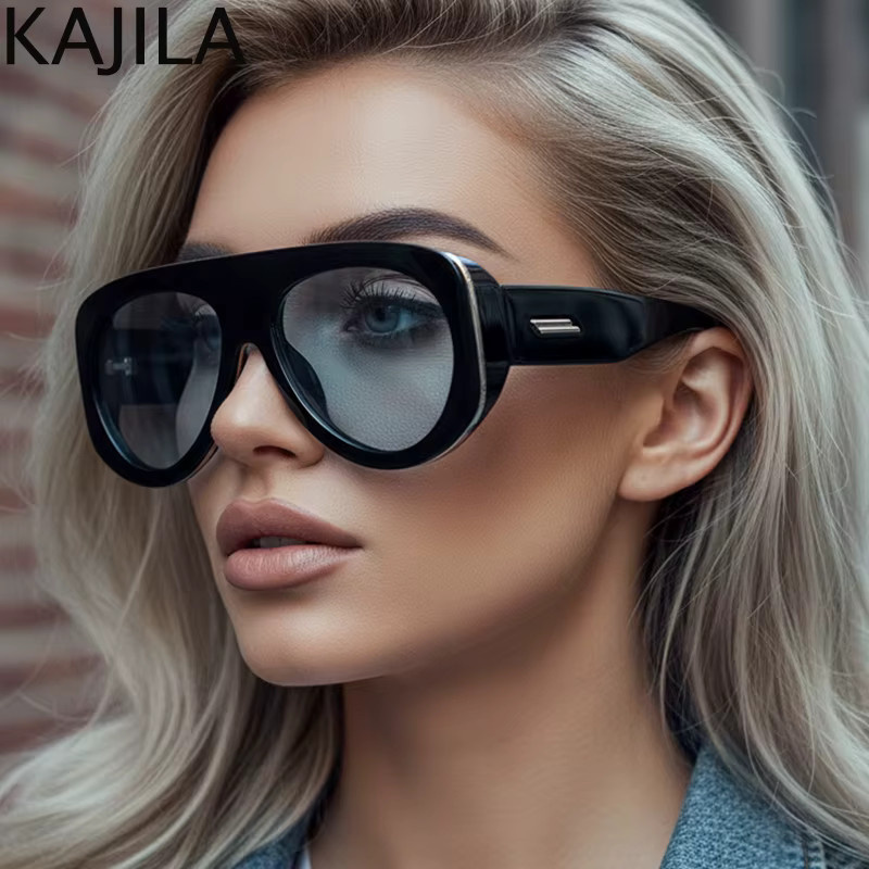 Kajila Sonnenbrille Aviator, Vollrand, Schwarz, Kunststoff, Damen - Bild 2