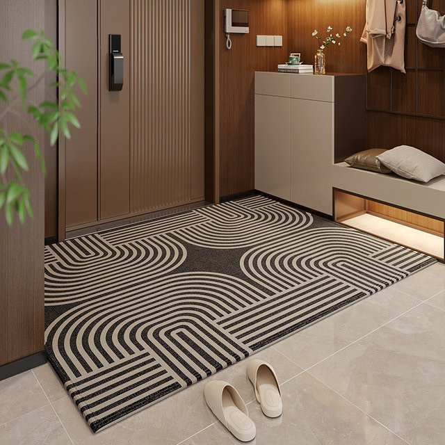 VIKAMA Fußmatte modern und rutschfest, schmutzabweisende Eingangstürmatte für Wohnzimmer und Foyer, B/T: 60 x 40 cm - Bild 1