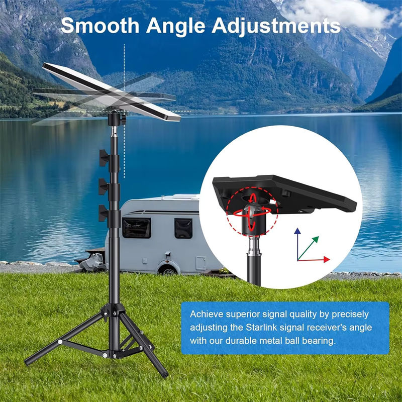 Starlink Mini V4 Stativhalterung mit Adapter in Schwarz, höhen- und neigungsverstellbar, tragbar und robust für Wohnmobil, Zuhause und Outdoor-Camping - Bild 6