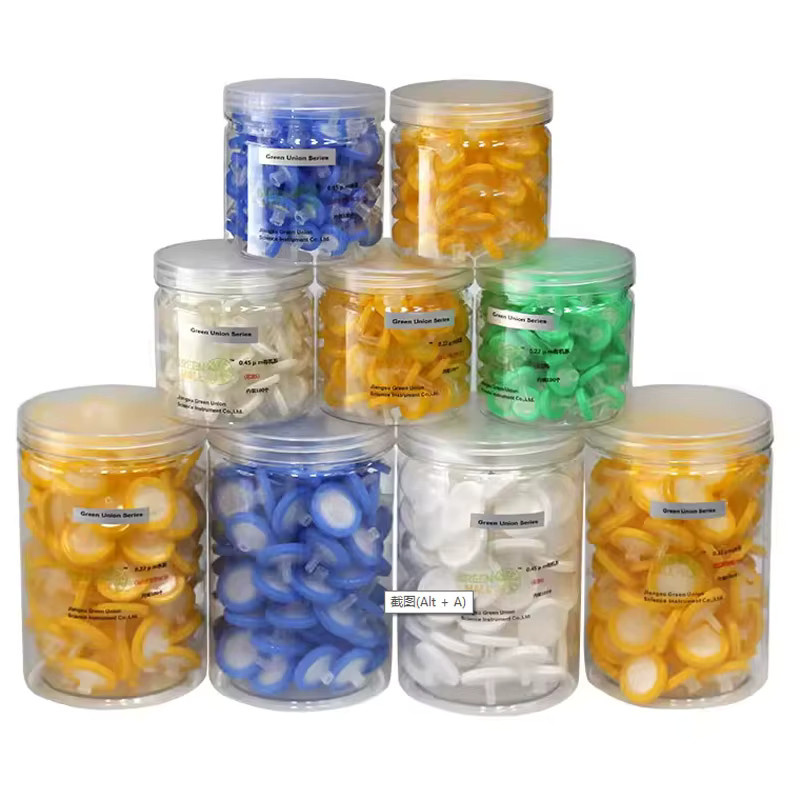 100 Stück Spritzenfilter aus Nylon und PTFE für Laboranwendungen, Porengröße 0,22 oder 0,45 µm, Durchmesser 13 mm oder 25 mm - Bild 1