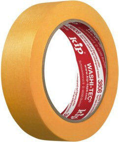 WASHI-TEC Kip Premium 3808-30 Abdeckband aus Papier in Gold und Gelb, Breite: 30 mm, Länge: 50 m - Bild 1