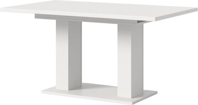 Inn.Furn Esstisch Home-X aus MDF in Weiß, ausziehbar von 150 cm auf 190 cm, modern und rechteckig - Bild 1