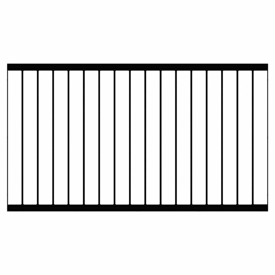 Vorgartenzaun Basic aus Stahl in Schwarz, Höhe: 85 cm, Breite: 150 cm - Bild 2