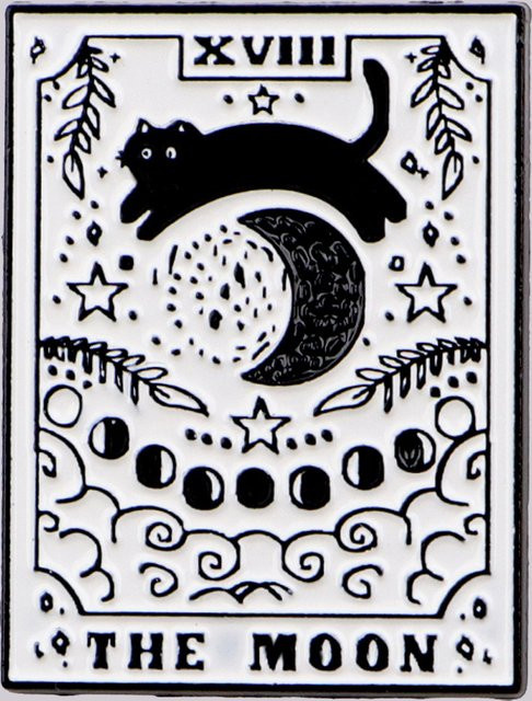 Ramulus Anstecknadel Schwarze Katze Emaille, Unisex - Bild 1