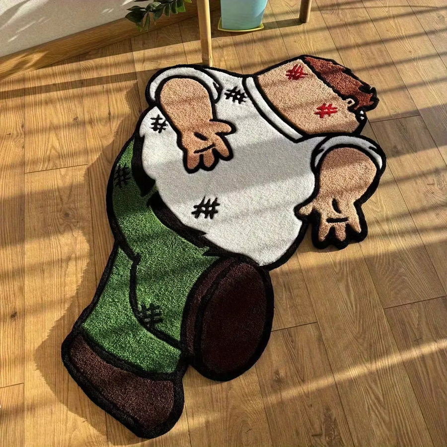 VIKAMA Cartoon-Charakter-Plüschteppich für Kinderzimmer und Wohnzimmer, rutschfeste Matte in Multicolour - Bild 2