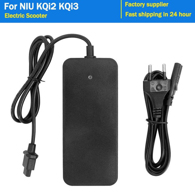 NIU Batterie Ladegerät 53,5 V 2A für elektrische Roller KQi Air, KQi3, KQi3 Pro, KQi3 Max, KQi2 und KQi2 Pro in Schwarz - Bild 1