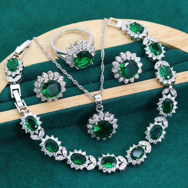 YIRAN Jewelry Schmuckset, Zirkon, grau, Damen - Bild 1