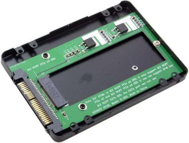 Intel SFF-8639 NVMe U.2 zu NGFF M.2 M-Key PCIe SSD Gehäuse - Bild 1