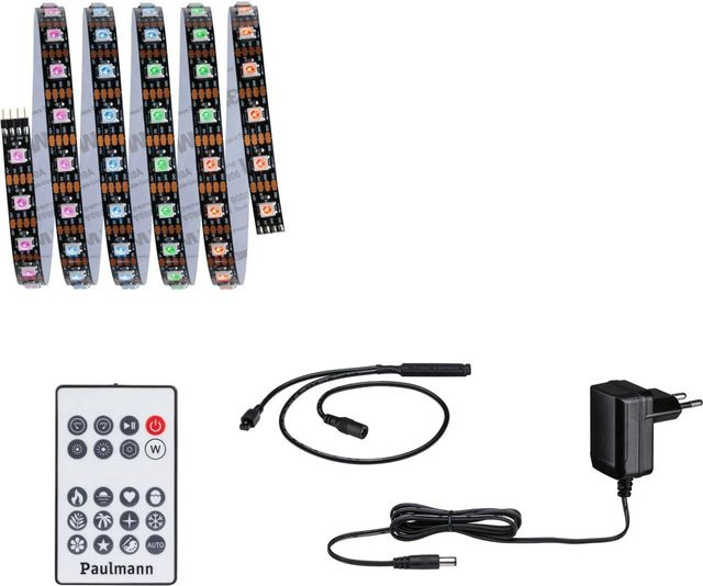 Paulmann EntertainLED RGB LED-Streifen Set mit Fernbedienung und Netzteil, 1,5 m, Multicolor und Weiß - Bild 2