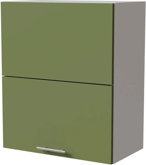 Feldmann-Wohnen Klapphängeschrank Brerra W8B/60-AV in Weiß und RAL 6025 Farngrün Matt mit Soft-Close-Türen, B/T/H: 60 x 32,5 x 72 cm - Bild 1