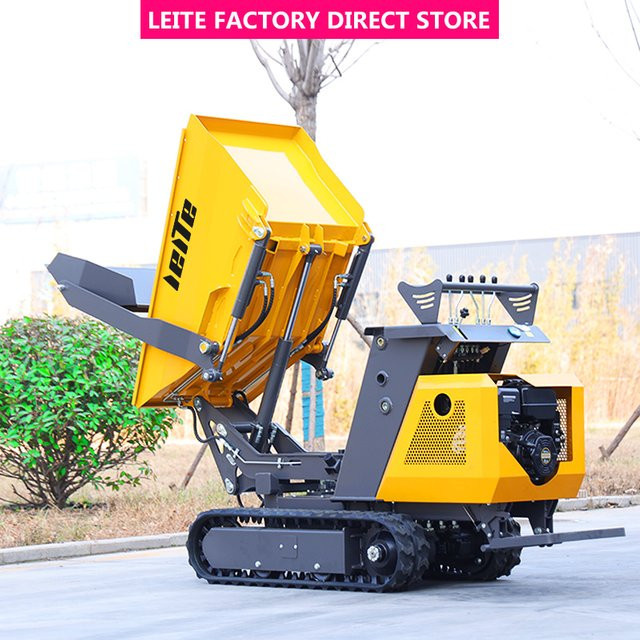 LEITE Mini-Dumper Raupendumper mit Hydraulik-Selbstladefunktion in Gelb (800kg/500kg) - Bild 1