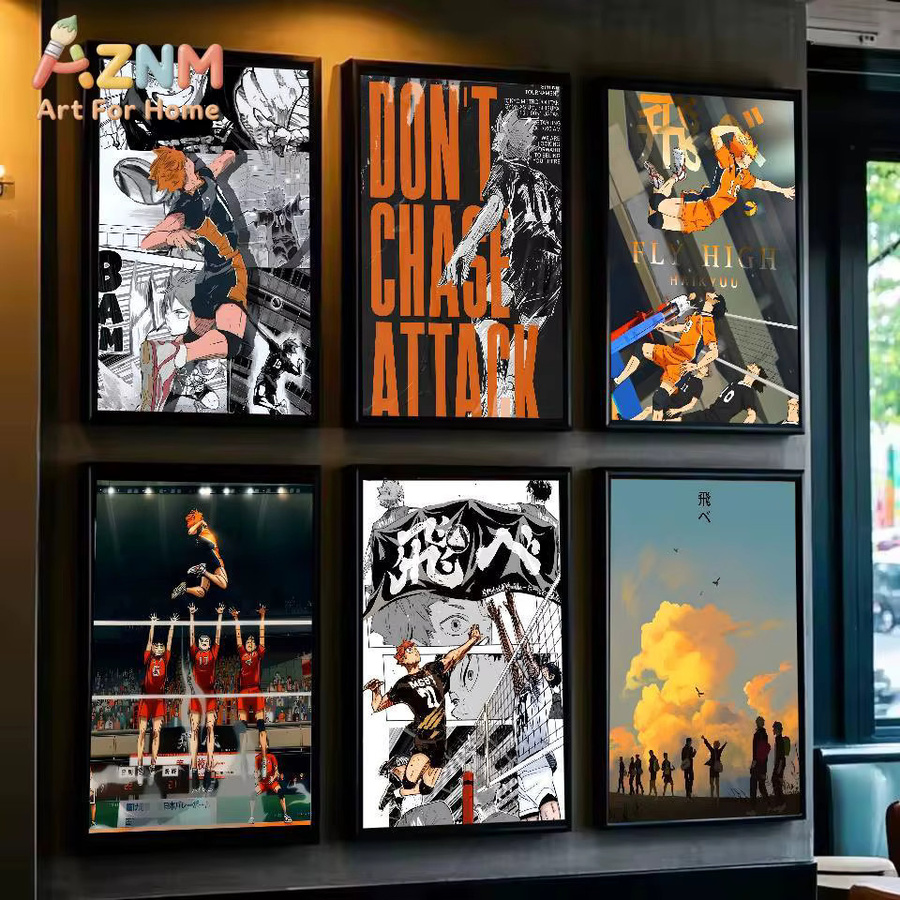 Japanisches Anime Haikyuu Poster Bilibili Wanddeko Mehrfarbig - Bild 2