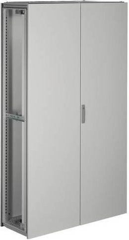 Hager Anreihstandschrank aus Stahl in Lichtgrau (RAL 7035), B/T/H: 110 x 190 x 40 cm - Bild 1