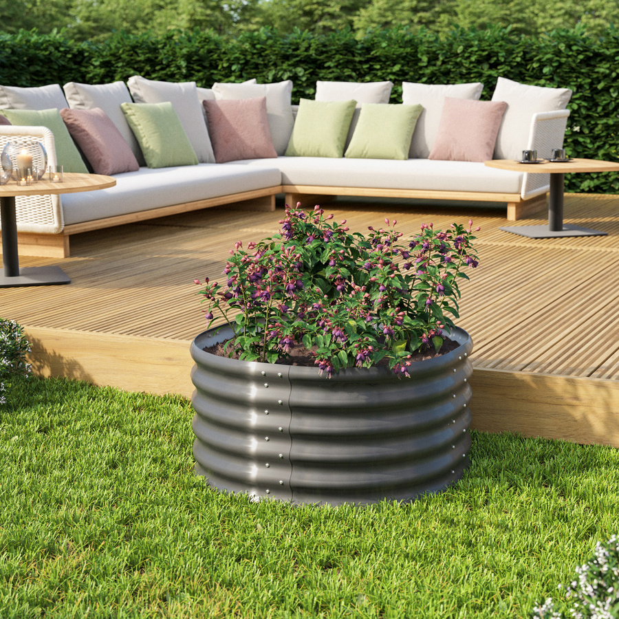 Vitavia Hochbeet Vita 401 Rund in Granit, B: 82 cm, L: 162 cm, H: 40 cm - Bild 3