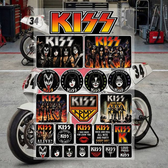 K-Kiss Ästhetische Graffiti-Aufkleber aus wasserfestem PVC in Multicolour für Motorrad, Skateboard, Auto und DIY-Dekoration - Bild 1