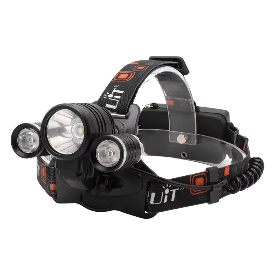Boruit leistungsstarker LED-Scheinwerfer mit wiederaufladbarem 18650 Akku und USB-C, schwarze Taschenlampe für Camping, Arbeit und Outdoor-Aktivitäten - Bild 6
