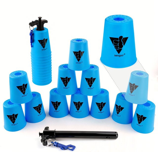 SENGSO Speed Stacks, Sport-Stacking-Set, 12 Speed-Stacking-Becher - Bild 1