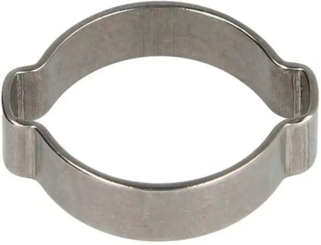 Ich-Zapfe 2-Ohr-Schlauchklemme aus Edelstahl in Silber, 7 mm - Bild 1