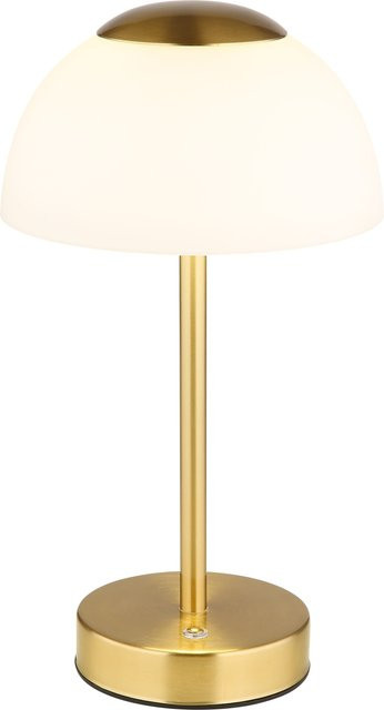 GLOBO Lighting Tischleuchte Sarima aus Messing und Glas in Messing Matt und Gold, Höhe: 31 cm - Bild 1