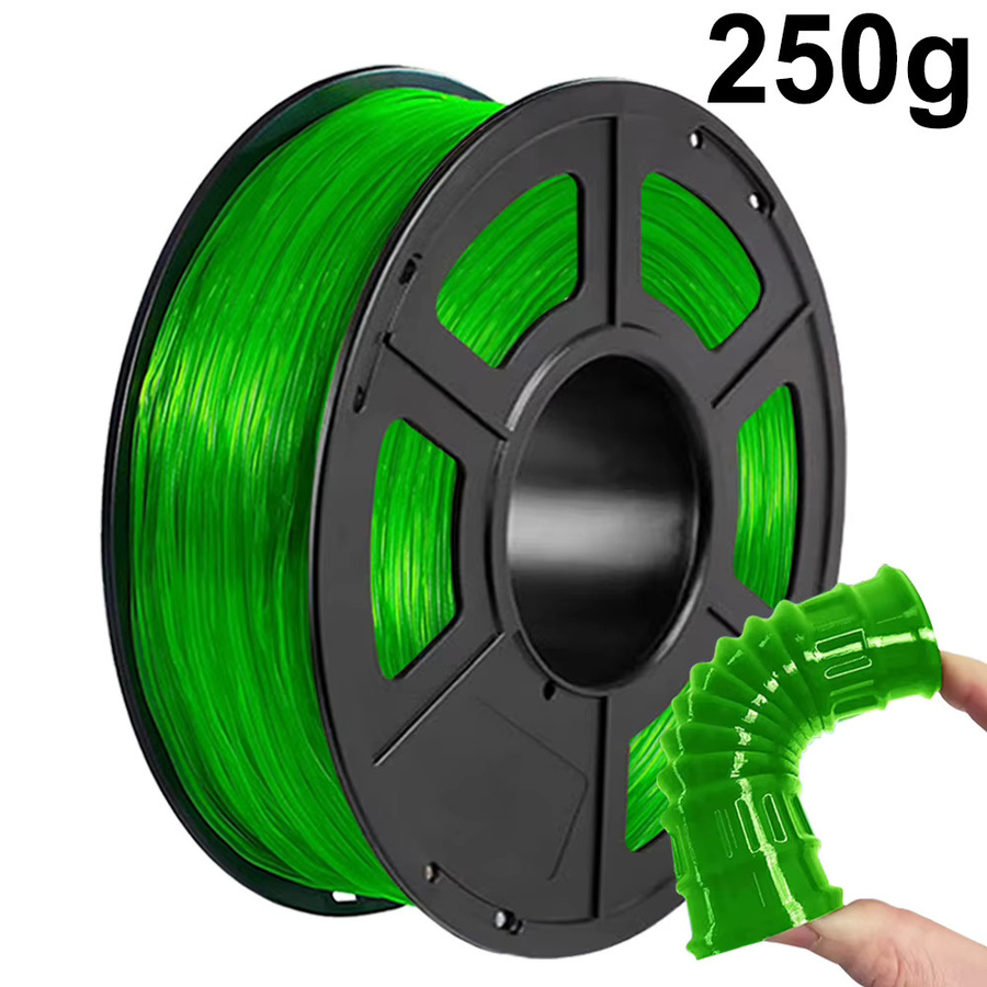 3D Maliang TPU Filament Transparent Grün, Durchmesser: 1,75 mm, 1 kg - Bild 3