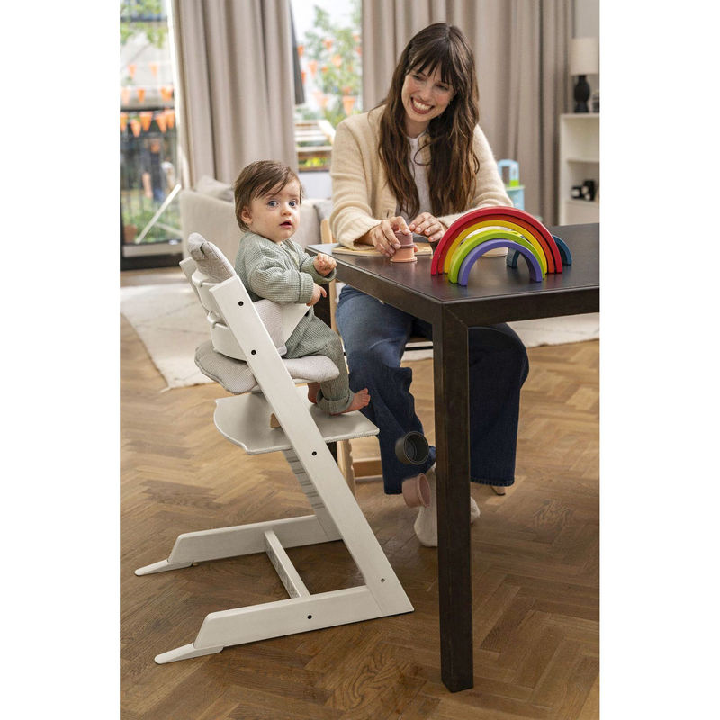 Stokke Tripp Trapp Treppenhochstuhl aus lackierter Buche in Weiß - Bild 2