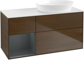 V&B Waschtischunterschrank Finion Wandbeleuchtung Weiß Lackiert B/T/H: 120 x 50,1 x 50,1 cm - Bild 1