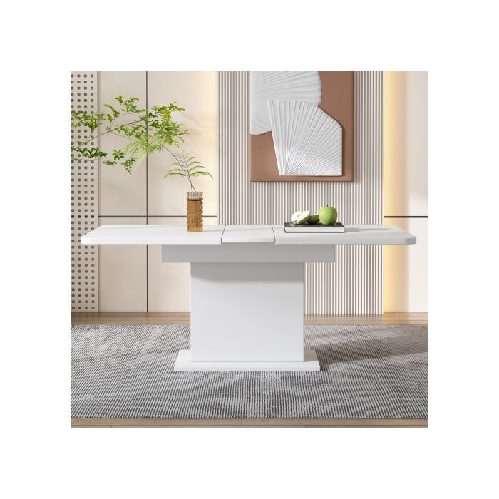 Ausziehbarer Esstisch MUVOE in Weiß mit modernem Design für dein Esszimmer - Bild 2