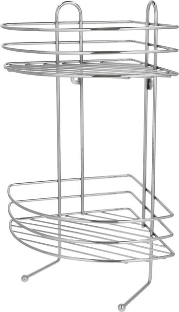 LIVARNO Duschablage aus Metall in Silber, wandmontiert mit Haken, B/T/H: 43,0 x 23,0 x 29,5 cm - Bild 1