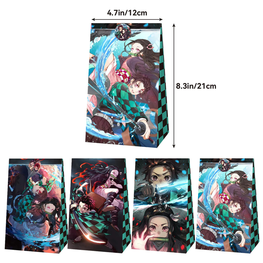 Bandai Demon Slayer Party-Geschenktüten mit Aufklebern, 4 Stile - Bild 3