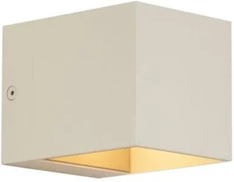 QAZQA Moderne Wandleuchte Beige Quadratisch mit G9 Fassung - Bild 1