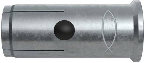 Fischer Einschlaganker aus verzinktem Stahl, Durchmesser: 8 mm, Bohrung: 25 mm, 100 Stück, Farbe: Silber - Bild 1
