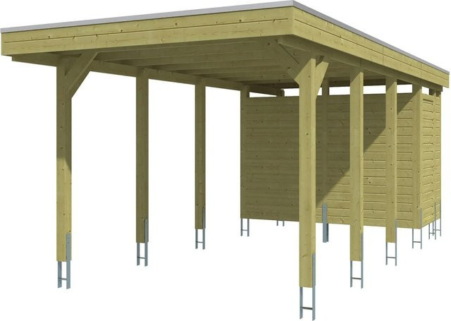 SKANHOLZ Carport Friesland mit Abstellraum aus Fichte in Grün, B/T: 708 x 320 cm - Bild 3