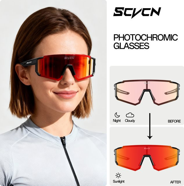 SCVCN Sportsonnenbrille, Vollrand, Kunststoff, Unisex - Bild 1