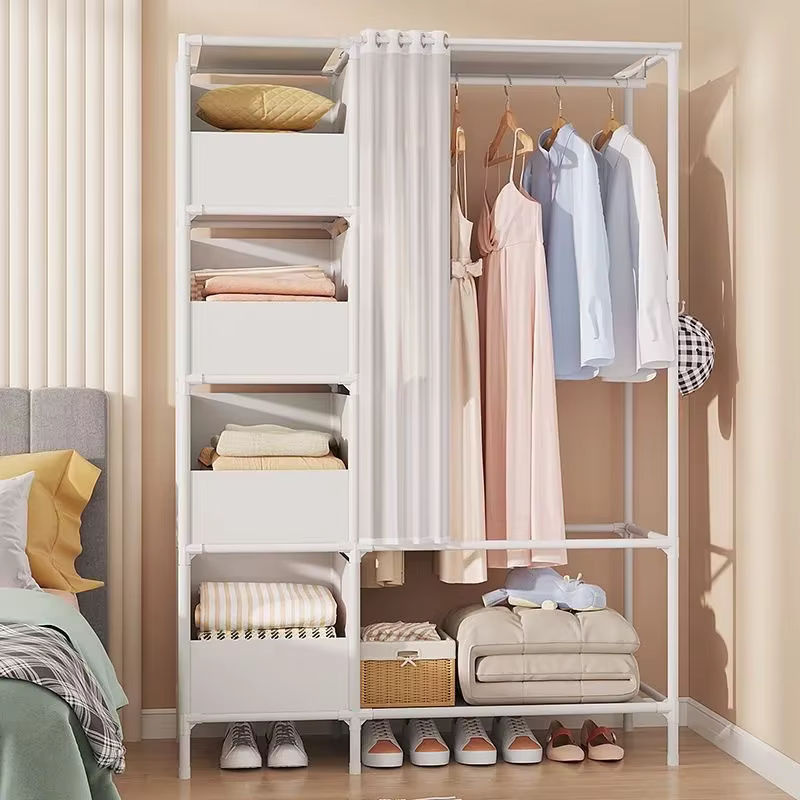 Stabiler Metall-Kleiderschrank mit Kleiderstange für dein Schlafzimmer - Bild 2