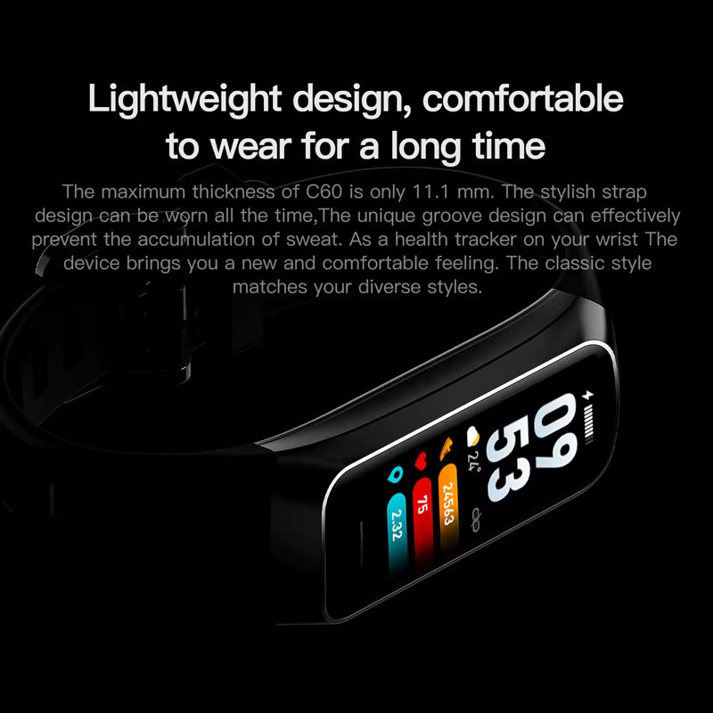Lenovo Smart Band Smartwatch mit Bluetooth und Schrittzähler in Schwarz - Bild 5